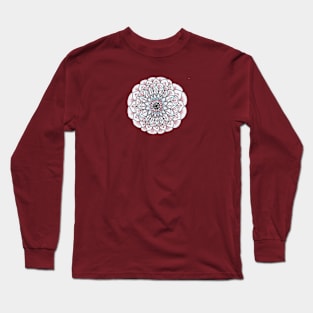 Maroon Mandala Long Sleeve T-Shirt